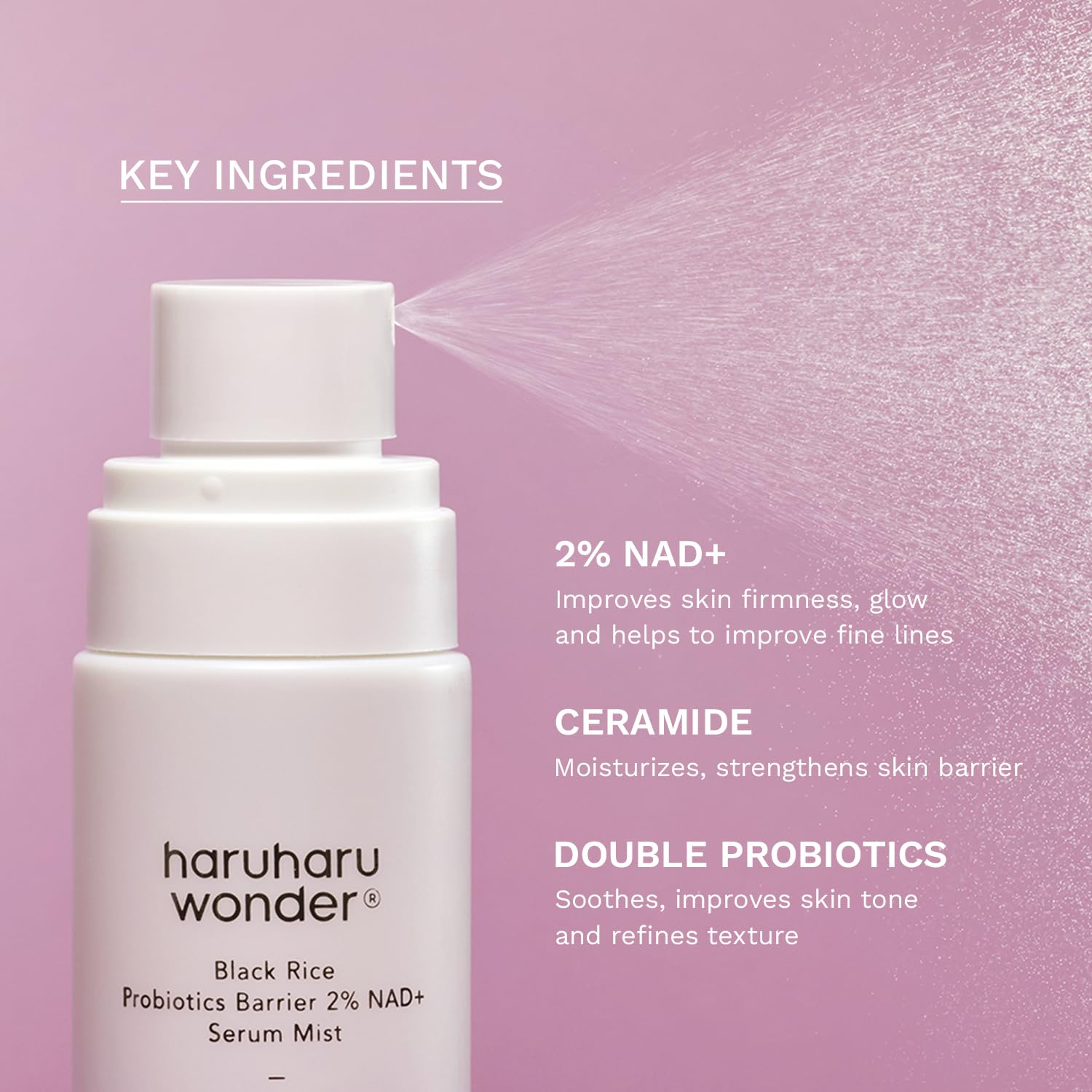 HARUHARU WONDER - Black Rice Probiotics Barrier 2% NAD+ Serum Mist